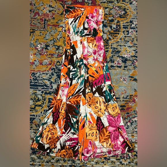 Monaco USA Strapless Colorful Wide Leg Jumpsuit - Picture 11 of 11